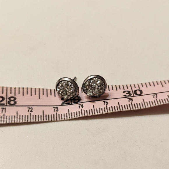 Druzy Stud Earrings - Picture 2 of 5